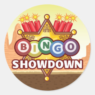Pegatina Redonda Pegatinas de Bingo Showdown