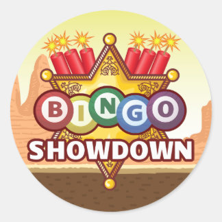 Pegatina Redonda Pegatinas de Bingo Showdown