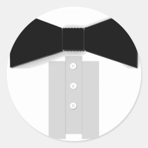 Pegatina Redonda Pegatinas de Black Bow Tie