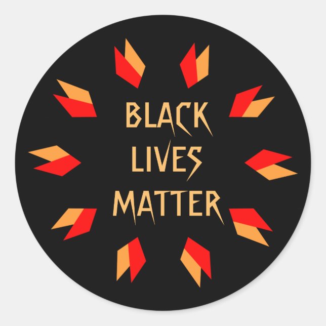 Pegatina Redonda Pegatinas de Black Lives Matter (Anverso)