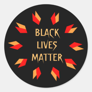 Pegatina Redonda Pegatinas de Black Lives Matter
