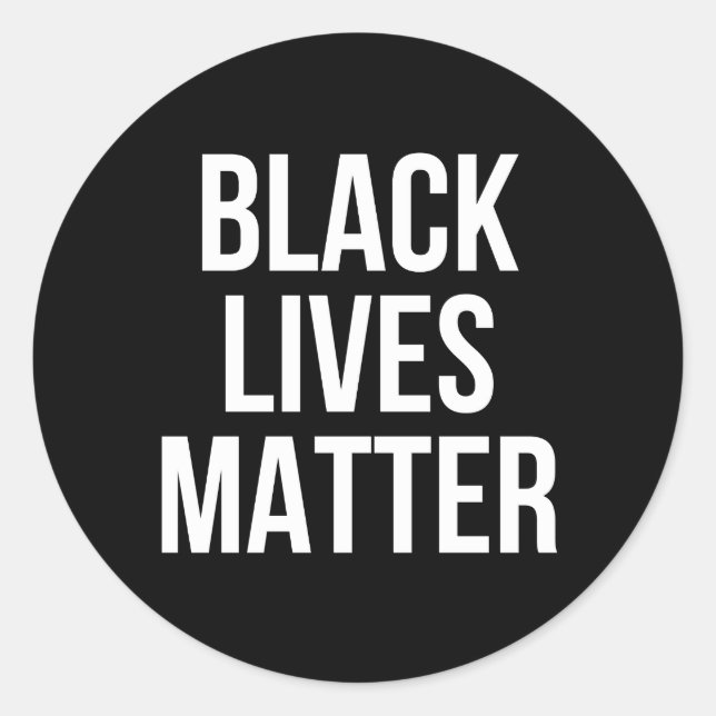 Pegatina Redonda PEGATINAS de BLM Black Lives Matter (Anverso)