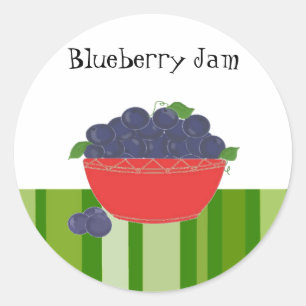 Pegatina Redonda Pegatinas de Blueberry Jam