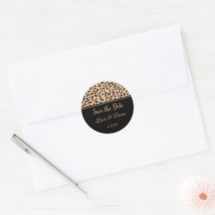 Pegatina Redonda Pegatinas de boda personalizados Guardar la fecha