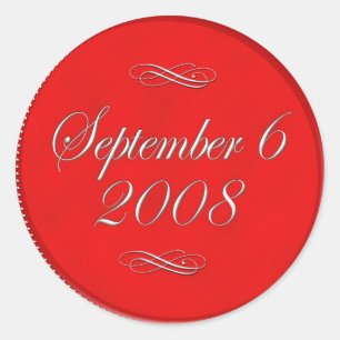 Pegatina Redonda Pegatinas de boda personalizados para bolsas de re