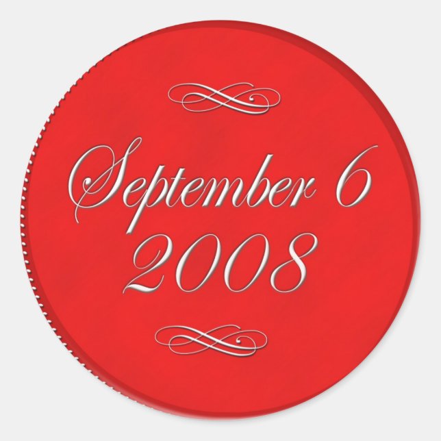 Pegatina Redonda Pegatinas de boda personalizados para bolsas de re (Anverso)