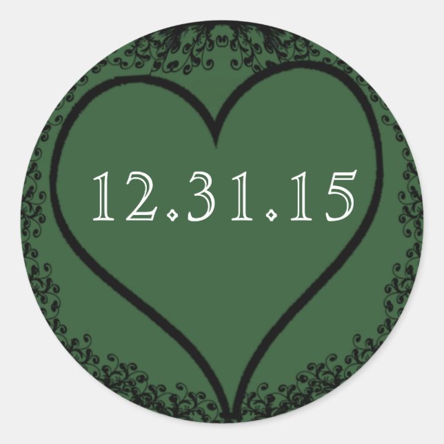 Pegatina Redonda Pegatinas de bodas (Anverso)