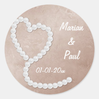 Pegatina Redonda Pegatinas de bodas