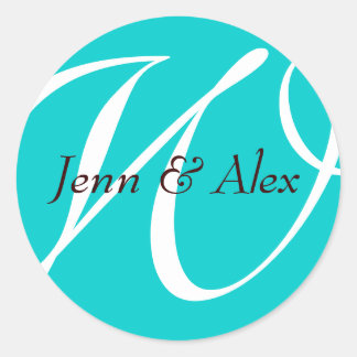 Pegatina Redonda Pegatinas de bodas| C1