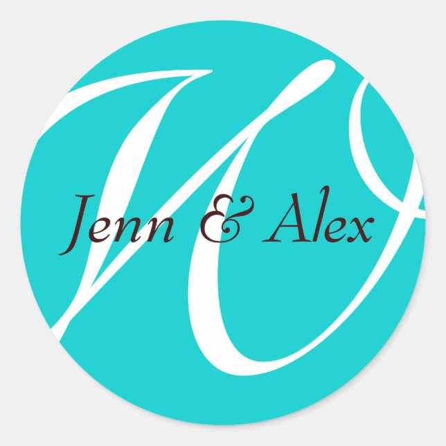 Pegatina Redonda Pegatinas de bodas| C1 (Anverso)