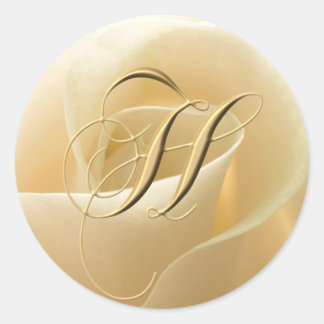 Pegatina Redonda Pegatinas de bodas monográficas - letra H