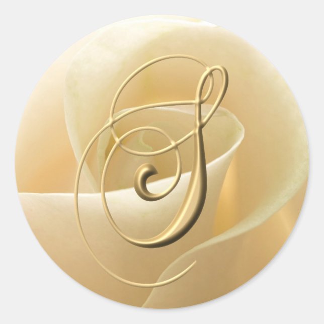 Pegatina Redonda Pegatinas de bodas monográficas - letra S (Anverso)