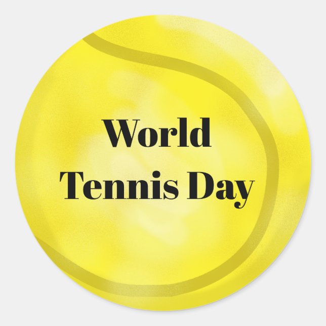 Pegatina Redonda Pegatinas de bolas de tenis a Personalizar (Anverso)