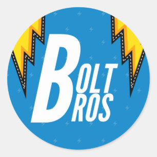 Pegatina Redonda Pegatinas de Bolt Bros