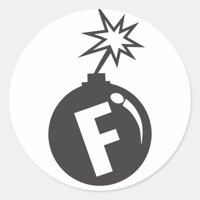 Pegatina Redonda pegatinas de bomba rápida (Anverso)