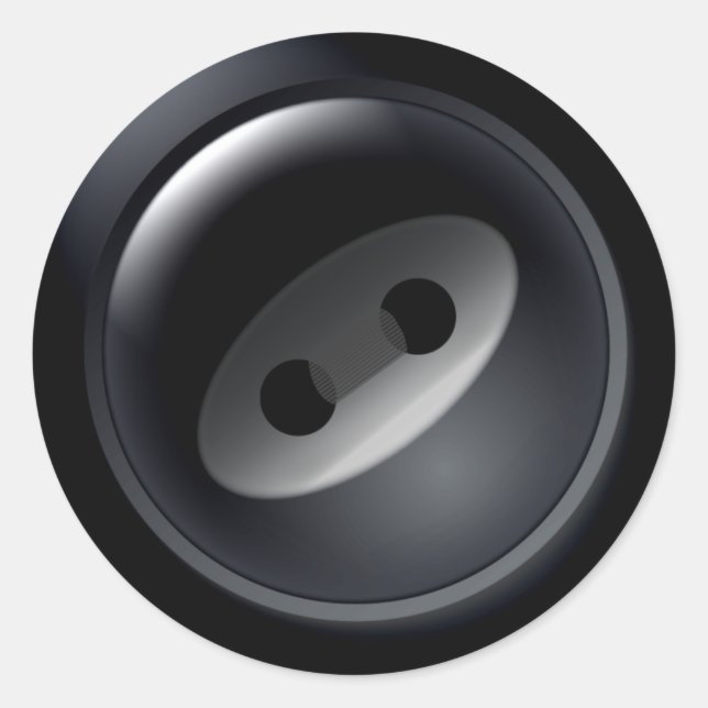 Pegatina Redonda Pegatinas de botón negro (Anverso)