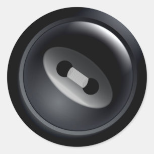 Pegatina Redonda Pegatinas de botón negro