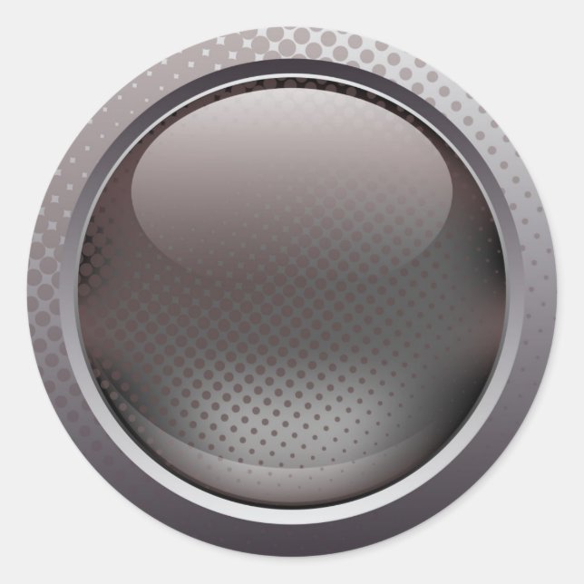 Pegatina Redonda Pegatinas de botón negro (Anverso)