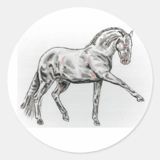 Pegatina Redonda Pegatinas de caballos de Andalucía de España