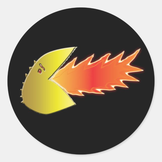 Pegatina Redonda Pegatinas de Cabeza Respiradora (Anverso)