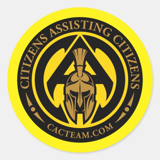 Pegatina Redonda PEGATINAS de CAC (Anverso)