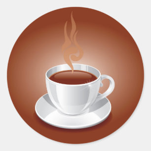 Pegatina Redonda Pegatinas de café