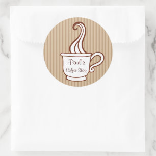 Pegatina Redonda Pegatinas de café personalizados
