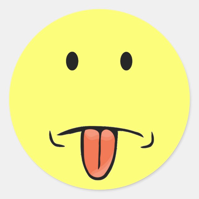 Pegatina Redonda Pegatinas de caras divertidas (Anverso)