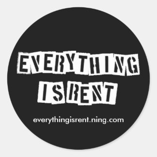 Pegatina Redonda Pegatinas de cartas de plantilla