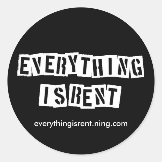 Pegatina Redonda Pegatinas de cartas de plantilla (Anverso)