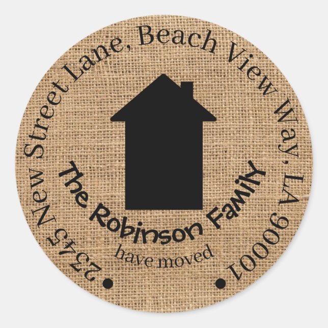 Pegatina Redonda Pegatinas de casas móviles pequeñas o grandes (Anverso)