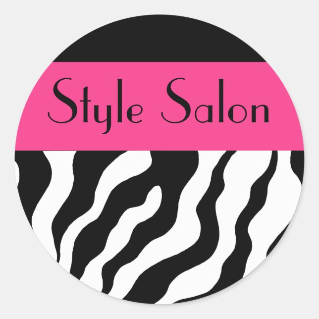 Pegatina Redonda Pegatinas de cebra de Ronda (Anverso)