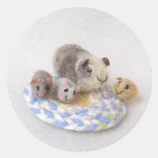 Pegatina Redonda Pegatinas de Cerdo de Guinea