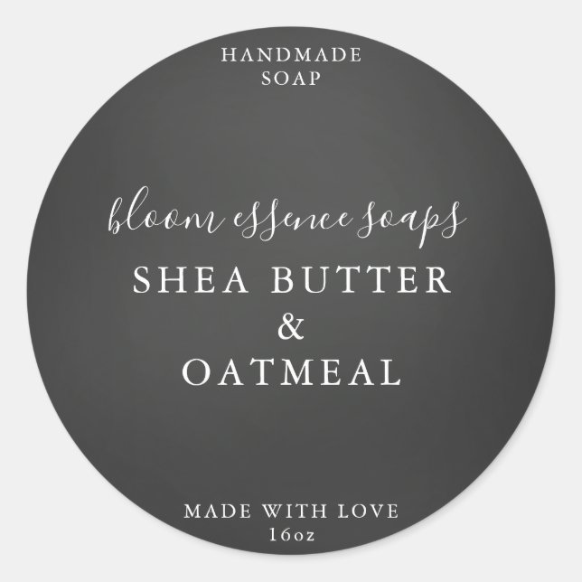 Pegatina Redonda Pegatinas de Chalk Soap (Anverso)