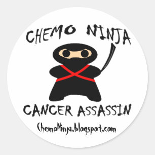 Pegatina Redonda Pegatinas de Chemo Ninja