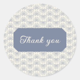 Pegatina Redonda Pegatinas de Chinisserie de Delft