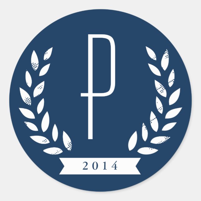 Pegatina Redonda Pegatinas de cierre de bodas (Anverso)