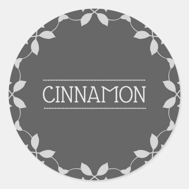 Pegatina Redonda Pegatinas de Cinnamon Spice Jar (Anverso)