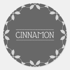 Pegatina Redonda Pegatinas de Cinnamon Spice Jar