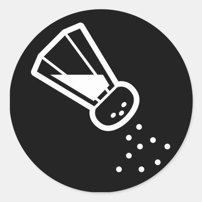 Pegatina Redonda Pegatinas de círculo - Edición de sacudida de sal (Anverso)