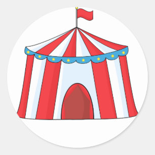 Pegatina Redonda Pegatinas de Circus Tent