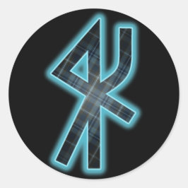 Pegatina Redonda Pegatinas de Clan Sverker Bind Rune Tartan