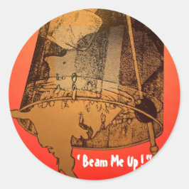 Pegatina Redonda Pegatinas de cócteles "Beam Up"