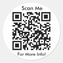Pegatina Redonda Pegatinas de código QR