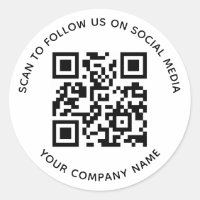 Pegatinas de código QR de medios sociales exploran