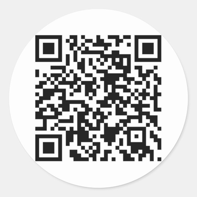 Pegatina Redonda Pegatinas de código QR - Personalizable (Anverso)