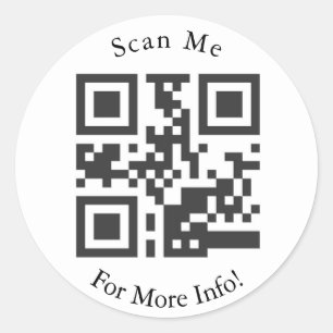 Pegatina Redonda Pegatinas de código QR personalizado