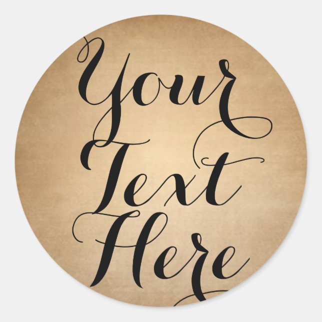 Pegatina Redonda pegatinas de cosecha de personalizable (Anverso)