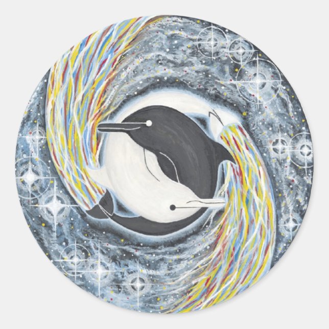 Pegatina Redonda Pegatinas de creación (Anverso)