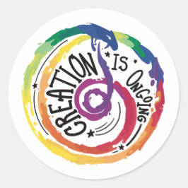 Pegatina Redonda Pegatinas de Creatividad de la Mentalidad del Crec